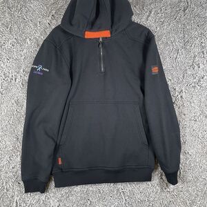 Brunt Shevlin 1/4 Zip Hoodie Men’s Small Activewear Black 1/4 Zip Gym Embroider